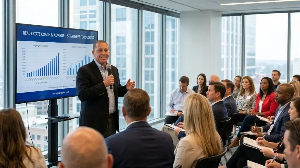 Bart Gurley real estate coach in a professional setting discussing habits, systems, and advisory leadership for agents.