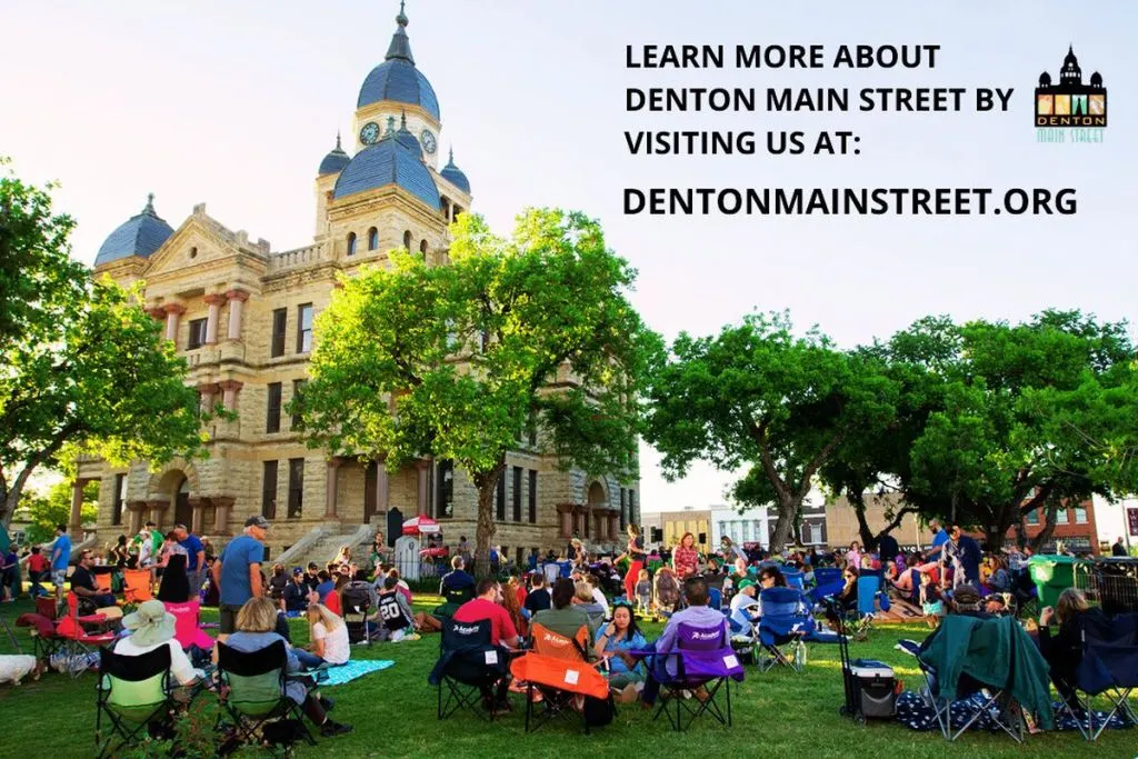 Denton Texas community event at courthouse square showing local engagement
