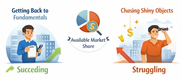 How to Survive a Down Real Estate Market by focusing on fundamentals and market share instead of chasing shiny objects.