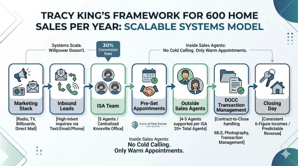 a diagram illustrating Tracy King’s scalable real estate system