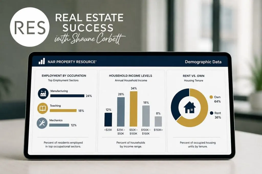 NAR Property Resource tool demographic data for real estate niche targeting
